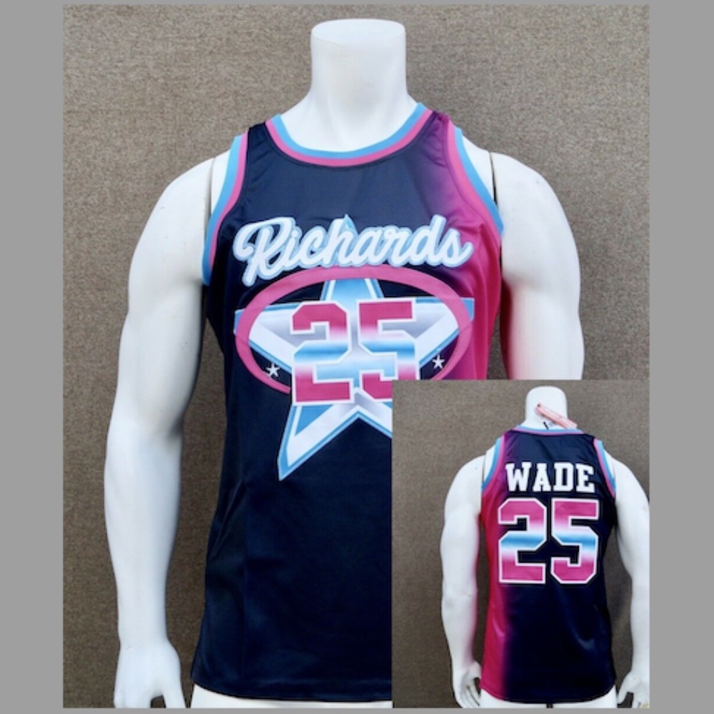 NEW Dwayne Wade Men's Headgear Classics Embroidered Jersey